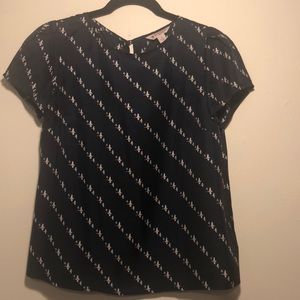 Brooks brothers 100% silk short sleeve top